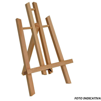 Cavalletto pittorico in legno leggero inclinabile altezza 52 cm per pittura o esposizione di tele quadri e foto arredo casa