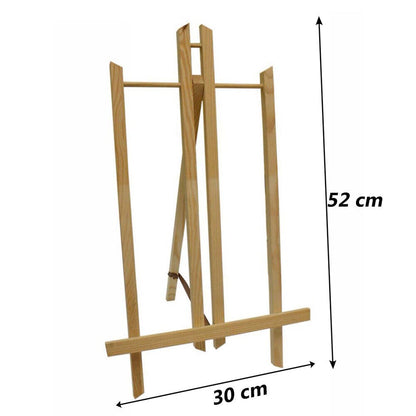 Cavalletto pittorico in legno leggero inclinabile altezza 52 cm per pittura o esposizione di tele quadri e foto arredo casa