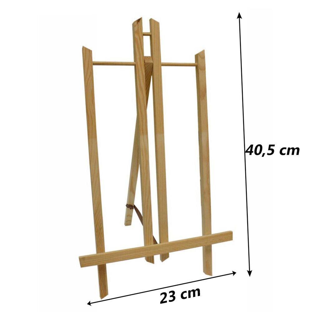 Cavalletto pittorico in Legno Leggero inclinabile Altezza 40,5 cm per Pittura o Esposizione di Tele Quadri e Foto arredo casa