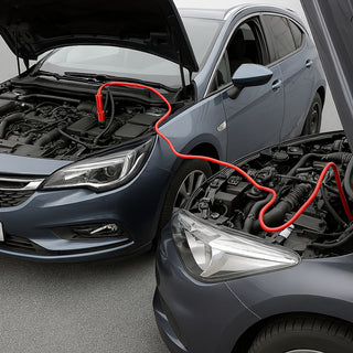 Cavi batteria 3 Mt 220A per avviamento emergenza motore con pinze 16 mm²