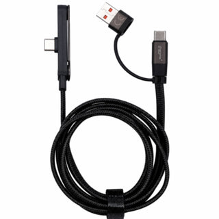 Cavo 3IN1 USB-A 2 USB-C ricarica rapida 60W con supporto pieghevole integrato