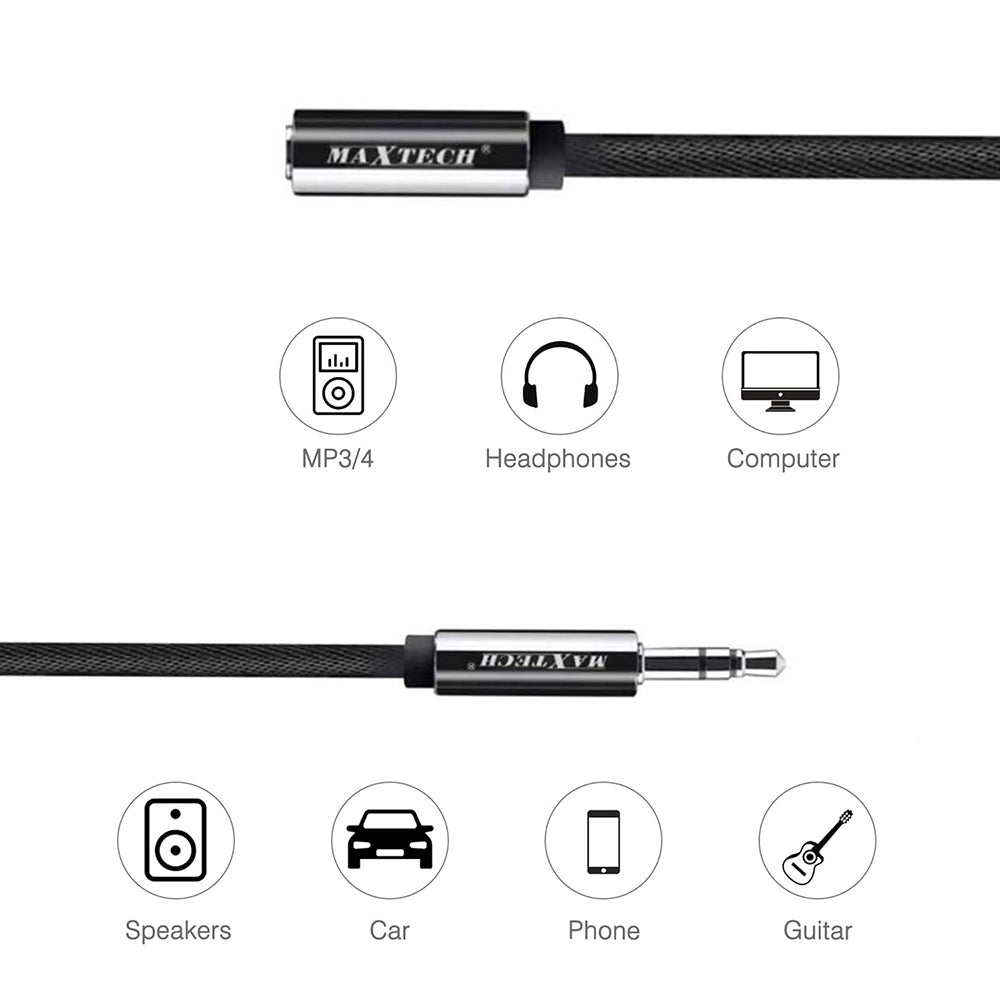 Cavo audio jack 3,5 mm da maschio a femmina am/af 1,5 3 e 5 metri prolunga aux cuffie