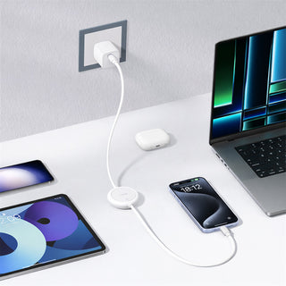 Cavo dati e ricarica Retrattile da 20 cm a 1 mt connettori USB-C a USB-C 100W