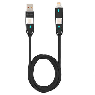 Cavo multiplo ricarica e dati USB Type-C Lightning 60W con led 1 metro