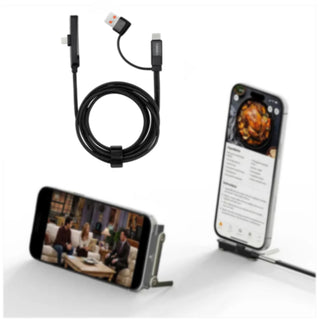 Cavo 3IN1 USB-A USB-C Lightning ricarica rapida 27W pieghevole