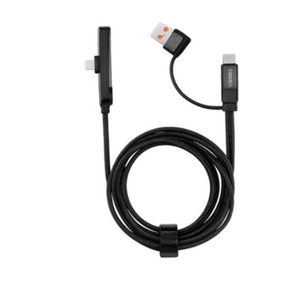 Cavo 3IN1 USB-A USB-C Lightning ricarica rapida 27W pieghevole