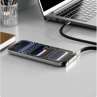 Cavo 3IN1 USB-A 2 USB-C ricarica rapida 60W con supporto pieghevole integrato