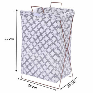 Cesto porta biancheria pieghevole sacca richiudibile 55x35x25 cm