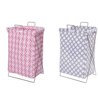 Cesto porta biancheria pieghevole sacca richiudibile 55x35x25 cm