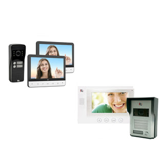 Videocitofono lcd 7" monofamiliare/bifamiliare 4 fili con infrarossi