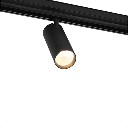 Faretto spot led cob 24 watt magnetico faro binario track elettrificato 48V nero orientabile luce calda o naturale