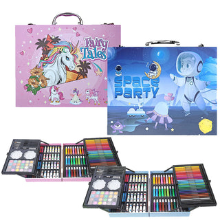 Set valigetta artista 145 pezzi colori pittura per bimbo bimba