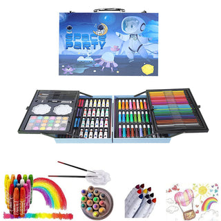 Set valigetta artista 145 pezzi colori pittura per bimbo bimba