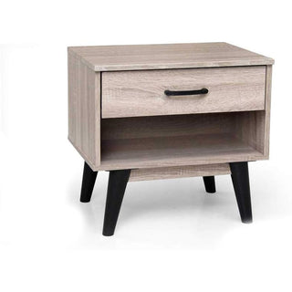 Comodino in legno mdf mobile a 1 cassetti e 1 ripiano