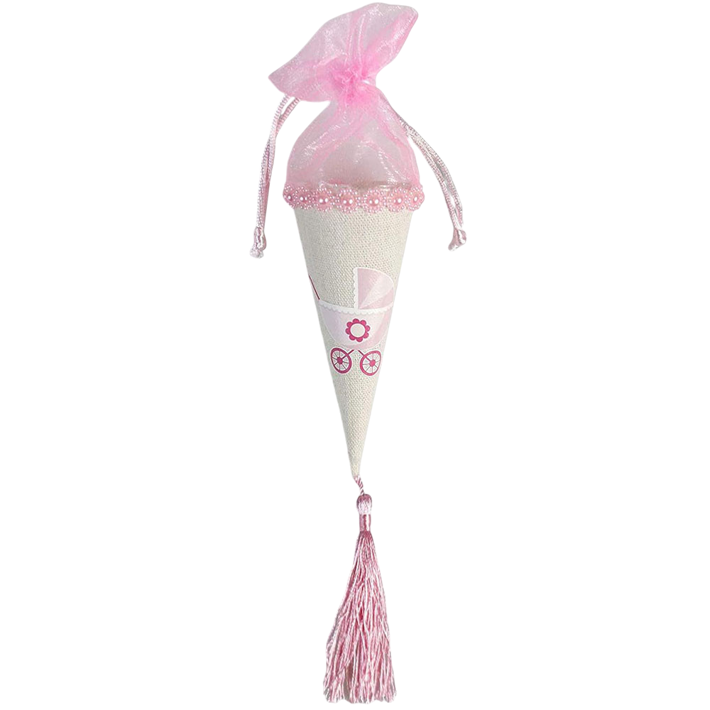 Coni portaconfetti per Battesimo Nascita Baby Shower scatole bomboniere Rosa e Celeste