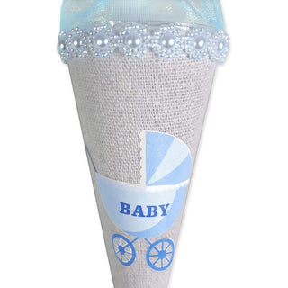 Coni portaconfetti per battesimo nascita baby shower rosa e celeste