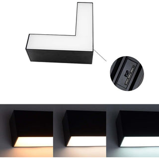 Lampadario led 40W nero connettore a T 15 watt  a L 12W tecnologia cct