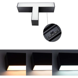 Lampadario led 40W nero connettore a T 15 watt  a L 12W tecnologia cct