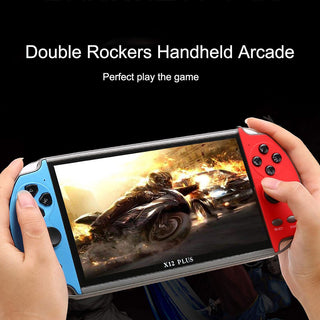 Consolle 7” videogiochi portatile ricaricabile 16GB 1000 altoparlanti