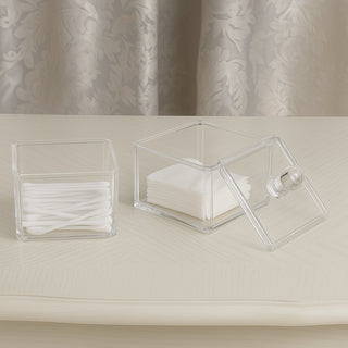 Contenitore porta cotton fioc make up gioielli organizer 2 ripiani