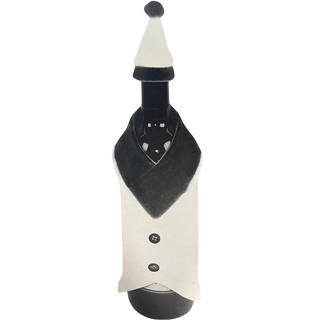 2 copri bottiglia  per vino spumante abito uomo classico matrimonio