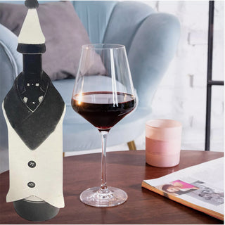 2 copri bottiglia  per vino spumante abito uomo classico matrimonio