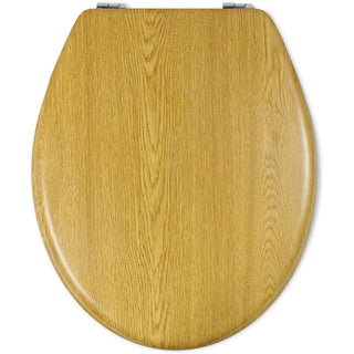 Copriwater universale in legno mdf con cerniere rovere chiaro