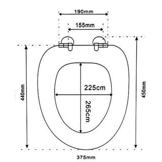 Copriwater universale stampa di conchiglie in legno MDF con cerniere