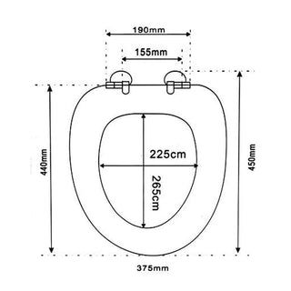Copriwater universale in legno mdf con cerniere cane con occhiali