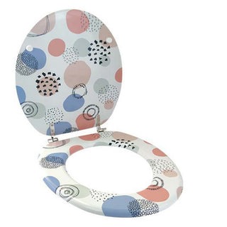 Copriwater MDF serigrafato stampa colorata multicolor cerniere acciaio