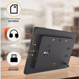 Cornice digitale HD 7”-10” con telecomando ingressi SD/USB e cuffie