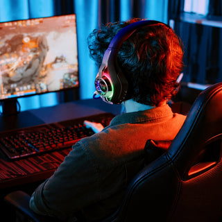 Cuffia gaming rgb 3 connessione Bluetooth wireless cablata microfono