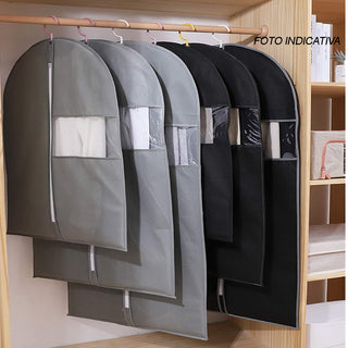 Custodia x abiti vestiti 100x60cm protettiva porta abiti con cerniera
