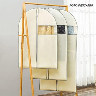 Custodia x abiti vestiti 100x60cm protettiva porta abiti con cerniera