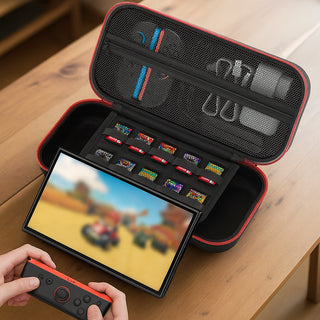 Custodia rigida per consolle 7” porta accessori card video gioco