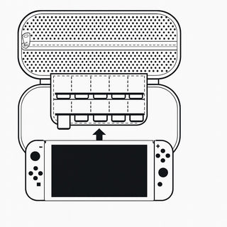 Custodia rigida per consolle 7” porta accessori card video gioco