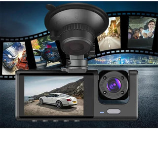 Dash Cam con ventosa 3 telecamera HD 1080p con visione notturna