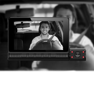 Dash cam con monitor 4” touch screen con 3 telecamere HD 1080P