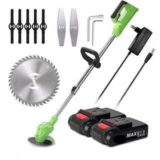 Decespugliatore 2 batterie 48V manico telescopico regolabile a 90°