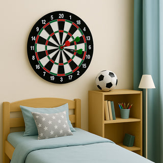 Bersaglio tiro a segno freccette 41 cm gioco doppio lato con gancio