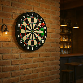 Bersaglio tiro a segno freccette 41 cm gioco doppio lato con gancio