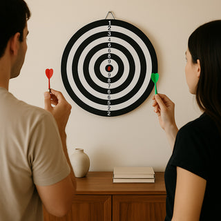 Bersaglio tiro a segno freccette 41 cm gioco doppio lato con gancio
