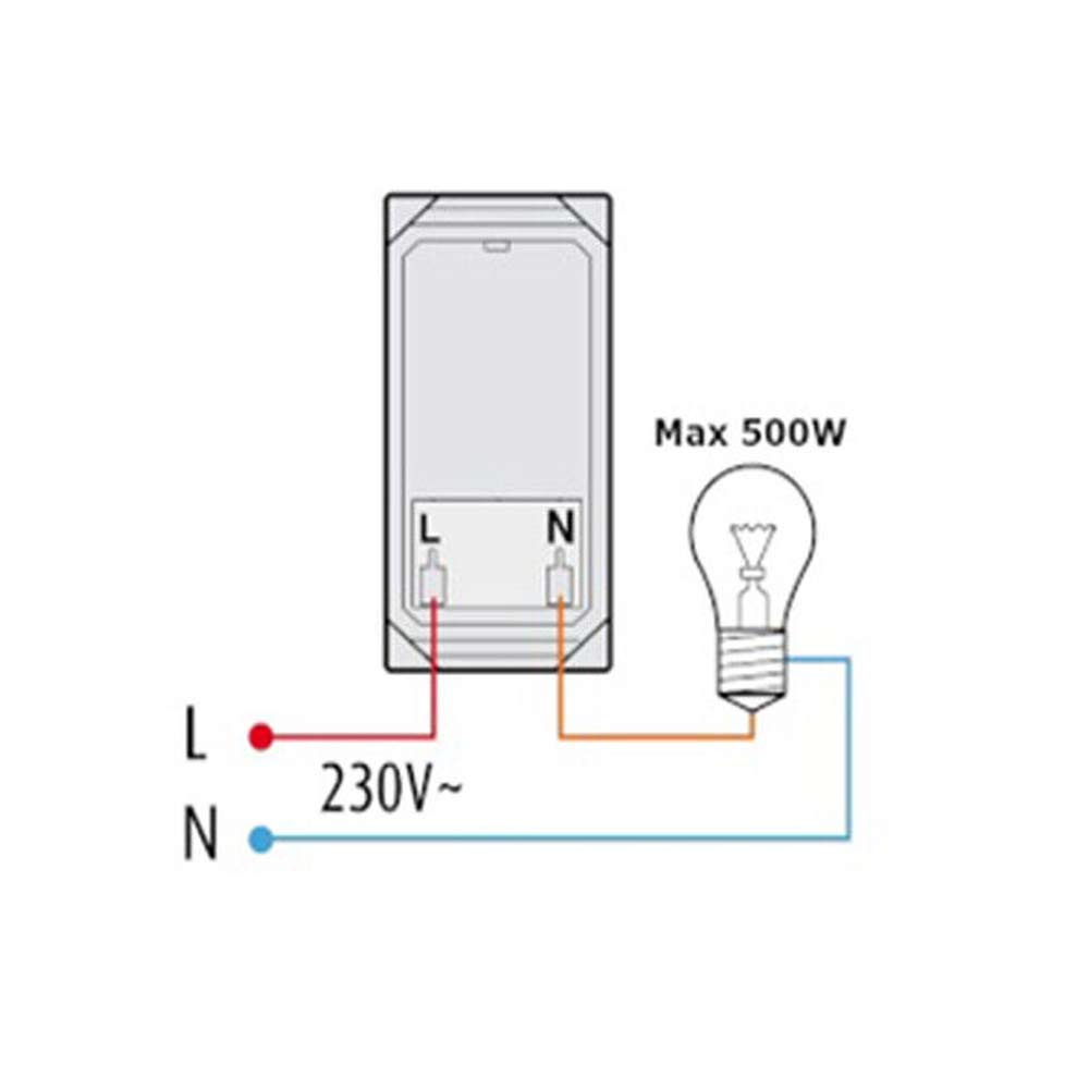 Interruttore dimmer compatibile con vimar plana regolatore controller con manopola per luci illuminazione led 500 watt 230V