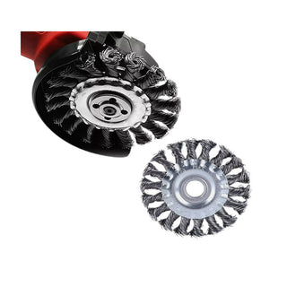Disco 150mm fili ferro intrecciati spazzola metallica per flex