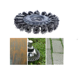 Disco 150mm fili ferro intrecciati spazzola metallica per flex