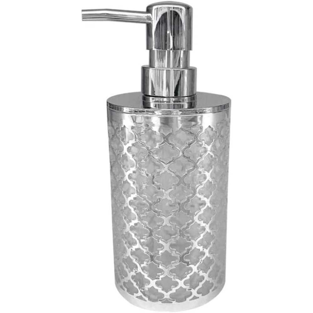 Accessori Bagno argento stile barocco con Dispenser Sapone Bicchiere portaspazzolino piattino portasapone