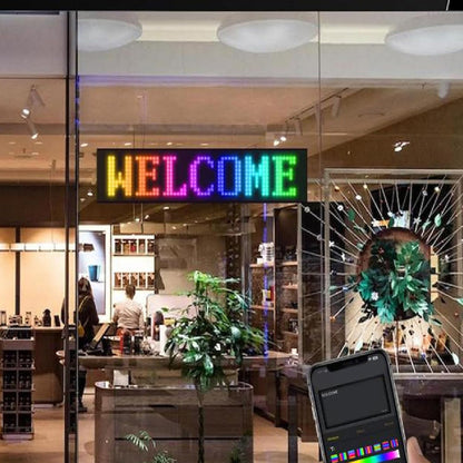 Insegna tabella luminosa a led colori fissi e rgb wi-fi scritta personalizzabile con app display programmabile per decorazione negozi pub ristorante