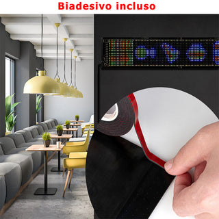 Tabella display LED RGB flessibile programmabile con telecomando App