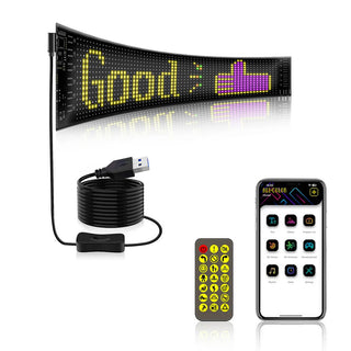 Mini tabella display LED RGB flessibile programmabile con App 35x10 cm