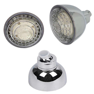 Soffione doccia tondo con led rgb Ø 8 cm cromoterapia multicolore